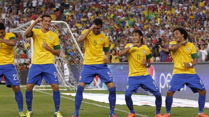 Samba goal celebration: expect to see a lot of these when Brazil scores